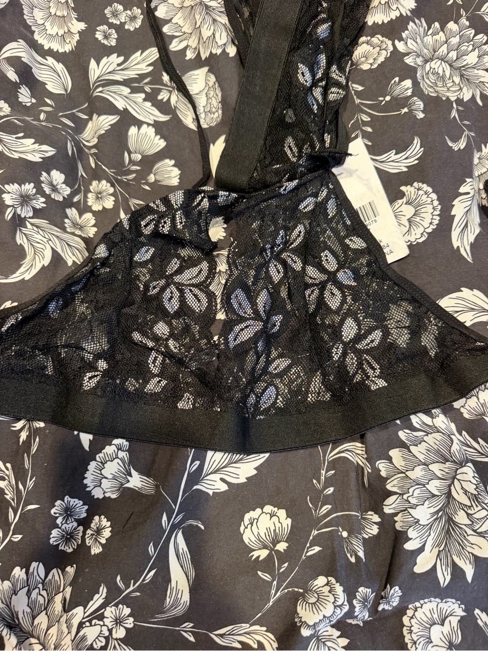 Popsi Lingerie Black Two Tone Halter Bralette 3 Piece Set